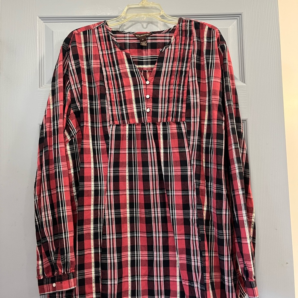 Bit & Bridle Red and Black Plaid Shirt